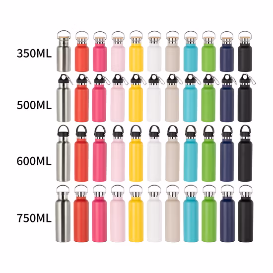 Garrafa de água personalizada multicolorida OEM de fábrica na China 500ml Garrafa de vácuo de aço inoxidável 304 de qualidade alimentar com feriado especial